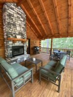 Outdoor deck of Green Frog.